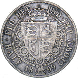1899 Halfcrown - Victoria British Silver Coin