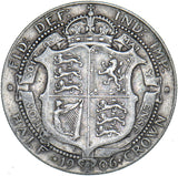 1906 Halfcrown - Edward VII British Silver Coin