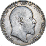 1907 Halfcrown - Edward VII British Silver Coin