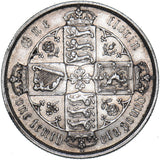 1885 Gothic Florin - Victoria British Silver Coin - Very Nice