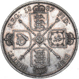 1887 Florin - Victoria British Silver Coin - Very Nice