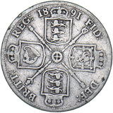1891 Florin - Victoria British Silver Coin