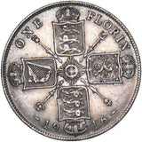 1916 Florin - George V British Silver Coin - Nice