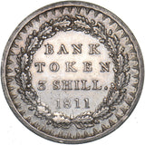 1811 3 Shillings Bank Token - George III British Silver Coin - Very Nice