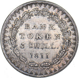 1811 3 Shillings Bank Token - George III British Silver Coin - Very Nice
