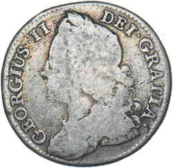 1743 Shilling - George II British Silver Coin
