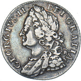 1758 Shilling - George II British Silver Coin - Nice