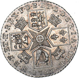 1787 Shilling - George III British Silver Coin - Very Nice