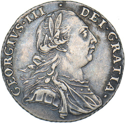 1787 Shilling - George III British Silver Coin - Nice