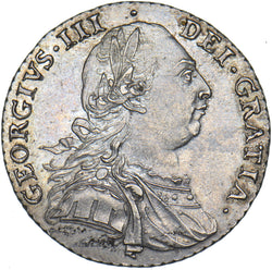 1787 Shilling - George III British Silver Coin - Very Nice