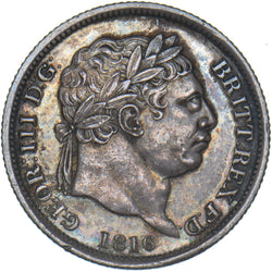 1816 Shilling - George III British Silver Coin - Very Nice