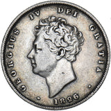 1826 Shilling - George IV British Silver Coin