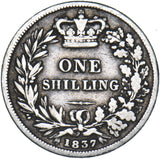 1837 Shilling - William IV British Silver Coin