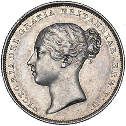 1838 Shilling - Victoria British Silver Coin - Very Nice