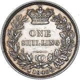 1840 Shilling - Victoria British Silver Coin - Nice