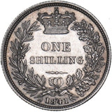 1841 Shilling - Victoria British Silver Coin - Superb