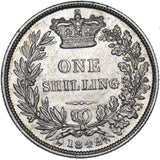 1842 Shilling - Victoria British Silver Coin - Nice