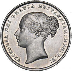 1843 Shilling - Victoria British Silver Coin - Very Nice