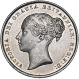 1843 Shilling - Victoria British Silver Coin - Very Nice