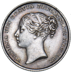 1843 Shilling - Victoria British Silver Coin - Superb