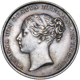 1843 Shilling - Victoria British Silver Coin - Superb