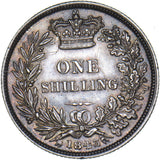 1843 Shilling - Victoria British Silver Coin - Superb
