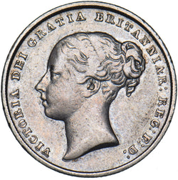 1845 Shilling - Victoria British Silver Coin - Nice