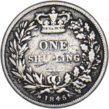 1845 Shilling - Victoria British Silver Coin
