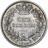 1848 Shilling - Victoria British Silver Coin