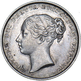 1849 Shilling - Victoria British Silver Coin - Very Nice