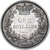 1849 Shilling - Victoria British Silver Coin - Very Nice