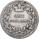 1858 Shilling - Victoria British Silver Coin