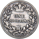 1862 Shilling - Victoria British Silver Coin