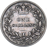 1866 Shilling (Die no. 31) - Victoria British Silver Coin
