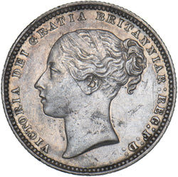 1868 Shilling (Die no. 27) - Victoria British Silver Coin - Very Nice