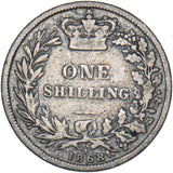 1868 Shilling (Die no. 2) - Victoria British Silver Coin