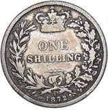 1872 Shilling (Die no. 36) - Victoria British Silver Coin