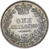 1883 Shilling - Victoria British Silver Coin - Very Nice