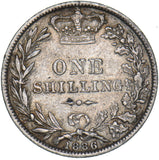 1886 Shilling - Victoria British Silver Coin