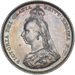 1887 Shilling - Victoria British Silver Coin - Superb