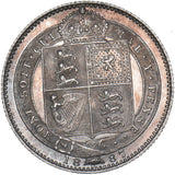 1887 Shilling - Victoria British Silver Coin - Superb
