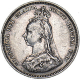 1887 Shilling - Victoria British Silver Coin - Nice