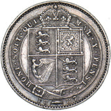 1887 Shilling - Victoria British Silver Coin - Nice