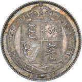 1888 Shilling (8 Over 7) - Victoria British Silver Coin - Very Nice