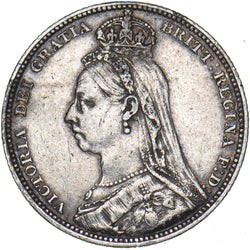 1889 Shilling - Victoria British Silver Coin - Nice