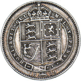 1889 Shilling - Victoria British Silver Coin - Nice