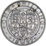 1897 Shilling - Victoria British Silver Coin