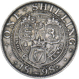 1898 Shilling - Victoria British Silver Coin - Nice