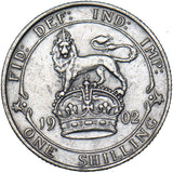 1902 Shilling - Edward VII British Silver Coin