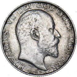 1902 Shilling - Edward VII British Silver Coin - Nice